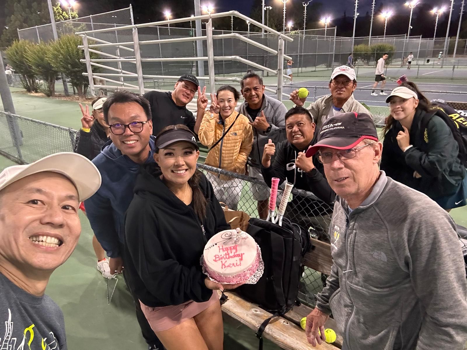 Team practice celebrating player birthdays