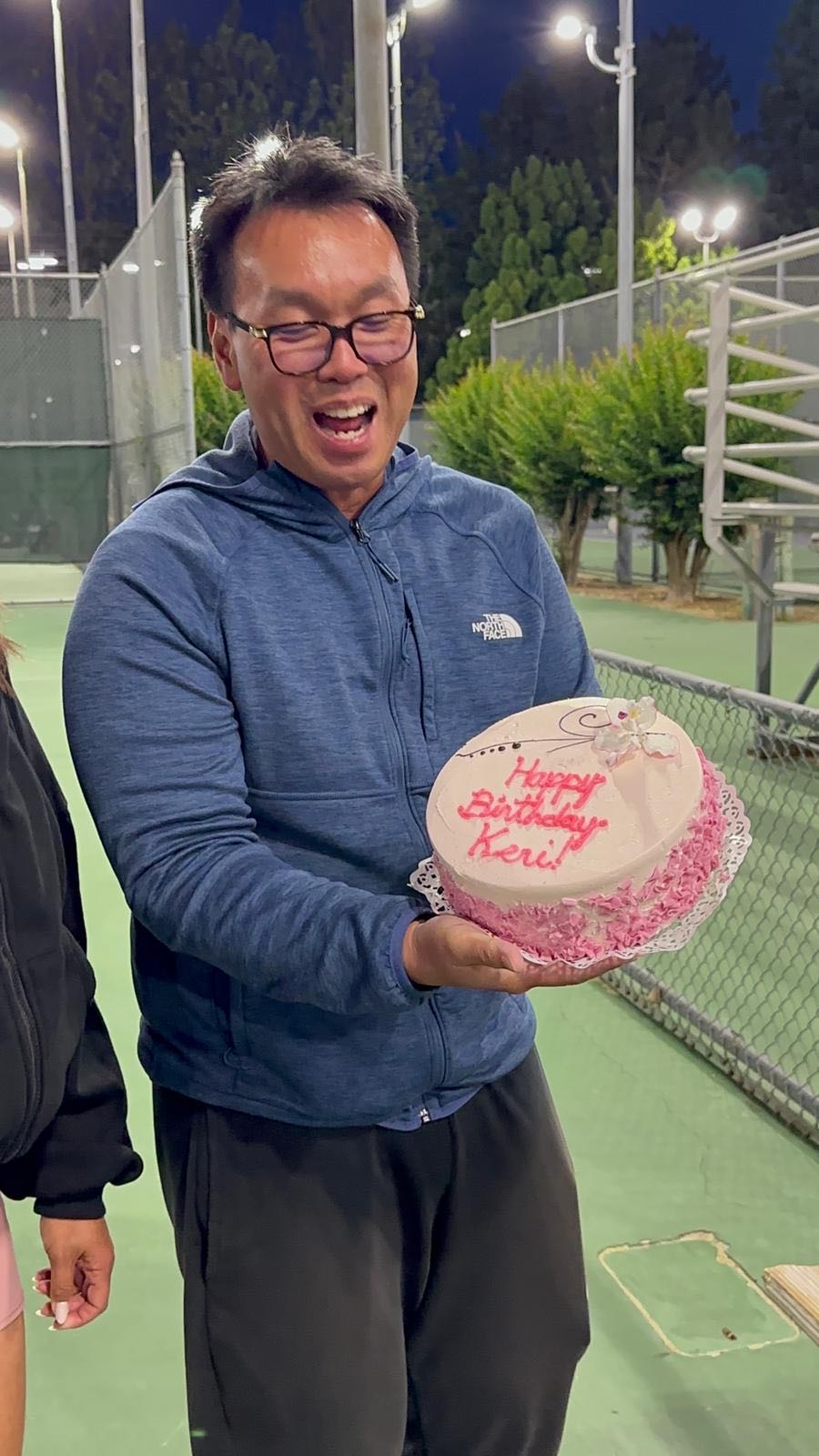 Team practice celebrating a player's birthday